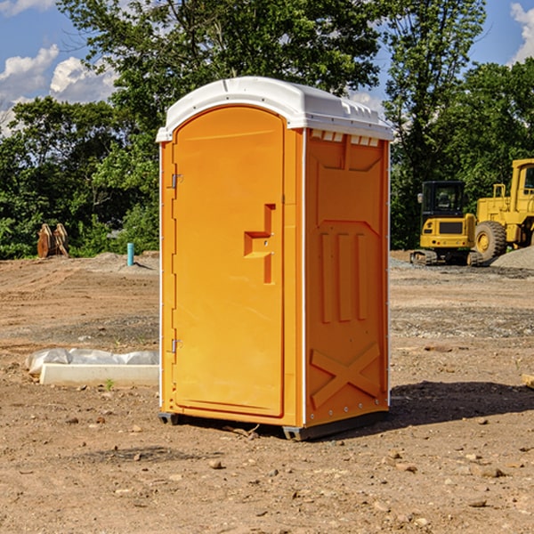 how often are the portable restrooms cleaned and serviced during a rental period in Osceola County